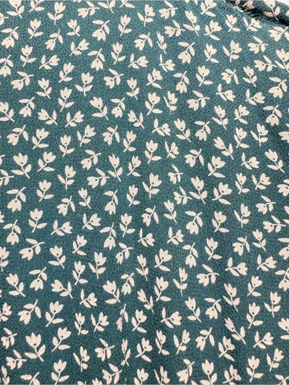 American Eagle Outfitters Teal Printed V-Neck Wide-Leg Jumpsuit - Picture 5 of 5